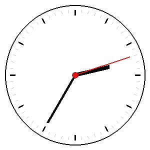 Analog clock showing a time you must read
