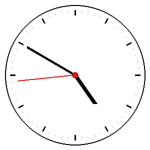 Analog clock showing a time you must read