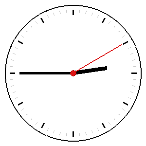 Analog clock showing a time you must read
