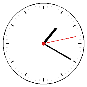Analog clock showing a time you must read