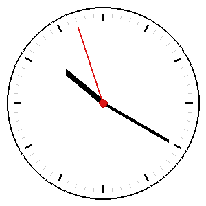 Analog clock showing a time you must read