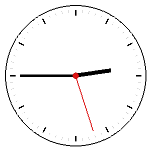 Analog clock showing a time you must read