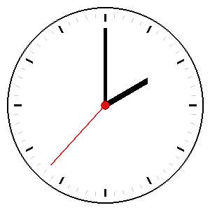 Analog clock showing a time you must read