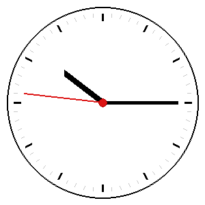 Analog clock showing a time you must read