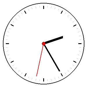 Analog clock showing a time you must read