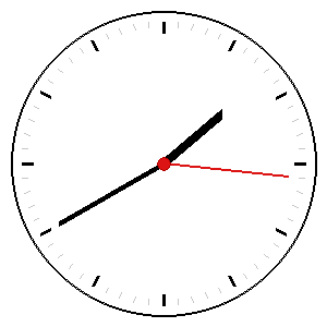 Analog clock showing a time you must read
