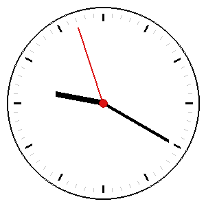 Analog clock showing a time you must read