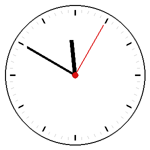 Analog clock showing a time you must read