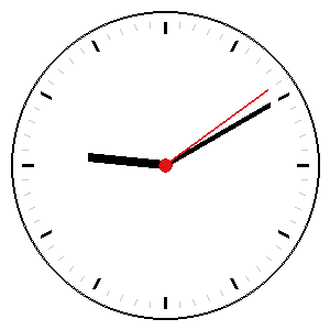 Analog clock showing a time you must read
