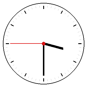 Analog clock showing a time you must read