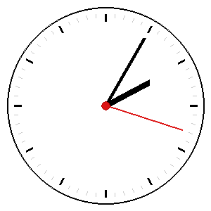 Analog clock showing a time you must read