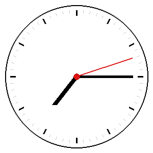 Analog clock showing a time you must read