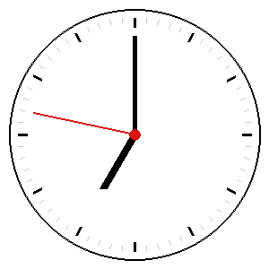 Analog clock showing a time you must read